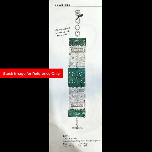 Silpada 925 Sterling Silver & Patina Brass Artifact Bracelet - Retired B2832 - Picture 7 of 7